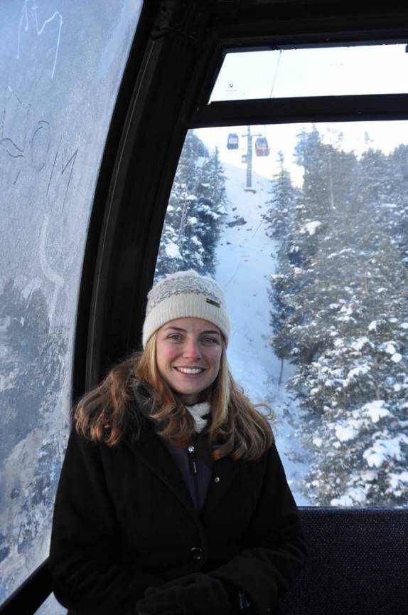 subindo de bondinho as montanhas de Aspen, no Colorado, nos Estados Unidos